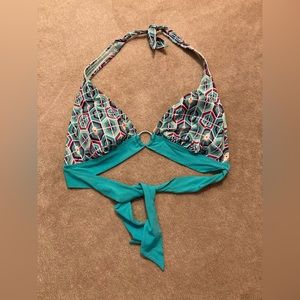 Turquoise and Purple Bikini Top